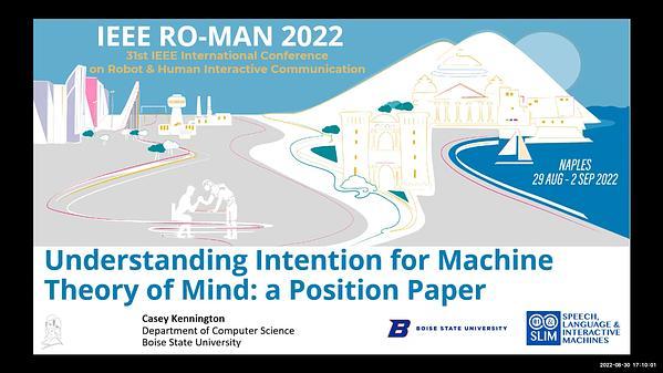 Understanding Intention for Machine Theory of Mind: a Position Paper