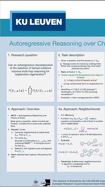 Autoregressive Reasoning over Chains of Facts with Transformers