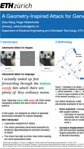 A Geometry-Inspired Attack for Generating Natural Language Adversarial Examples