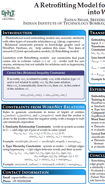 A Retrofitting Model for Incorporating Semantic Relations into Word Embeddings