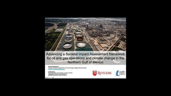 Advancing a Societal Impact Assessment framework for oil and gas operations and climate change in the Northern Gulf of Mexico