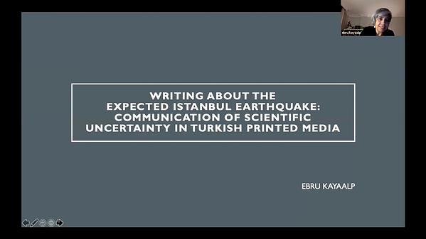 Writing about the Expected Istanbul Earthquake: Communication of Scientific Uncertainty in Turkish Printed Media