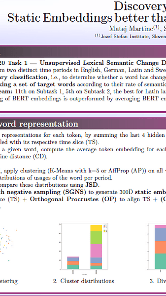 Static Embeddings better than Contextualised for Semantic Change Detection?