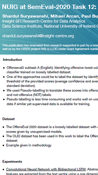 Pseudo labelling for offensive content classification