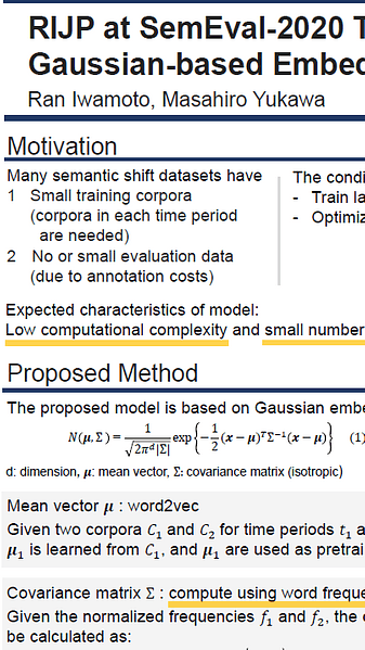 Gaussian-based Embeddings for Semantic Change Detection