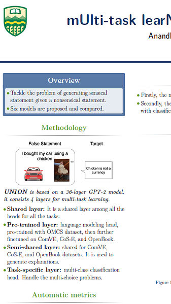 mUlti-task learNIng for cOmmonsense reasoNing (UNION)