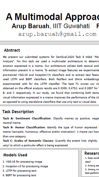 A Multimodal Approach to Detect Offensive, Sarcastic and Humorous Memes