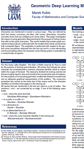 Geometric Deep Learning Models for Linking Character Names in Novels