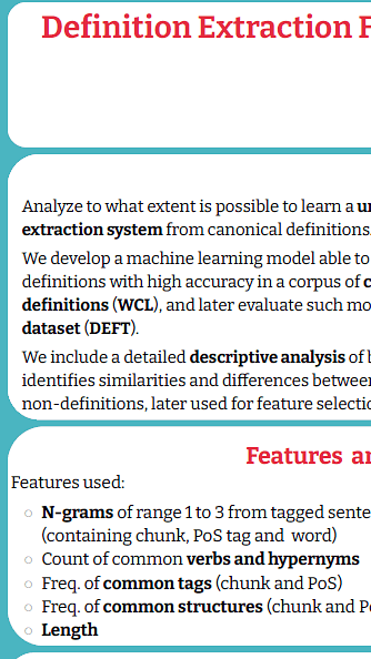 Definition Extraction Feature Analysis:From Canonical to Naturally-Occurring Definitions
