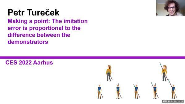 Making a point: The imitation error is proportional to the difference between the demonstrators