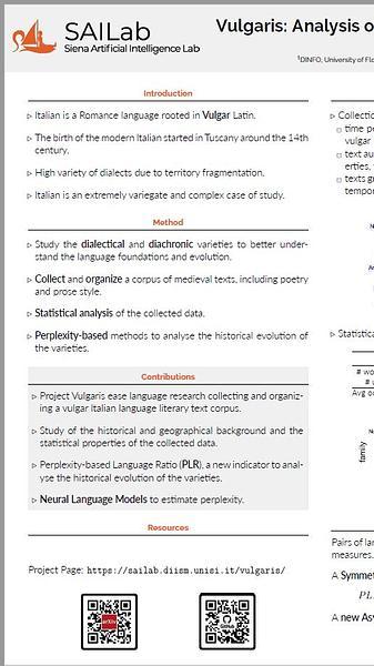 Vulgaris: Analysis of a Corpus for Middle-Age Varieties of Italian Language