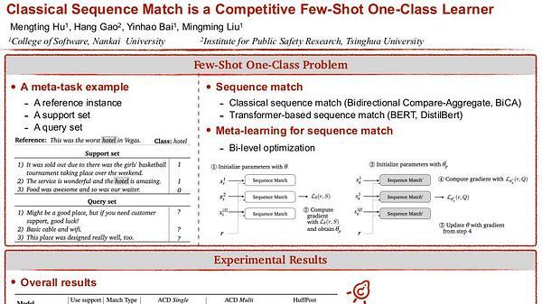 Classical Sequence Match is a Competitive Few-Shot One-Class Learner