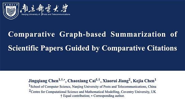 Comparative Graph-based Summarization of Scientific Papers Guided by Comparative Citations