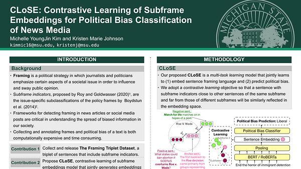 CLoSE: Contrastive Learning of Subframe Embeddings for Political Bias Classification of News Media