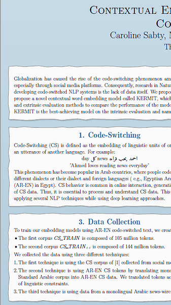 Contextual Embeddings for Arabic-English Code-Switched Data