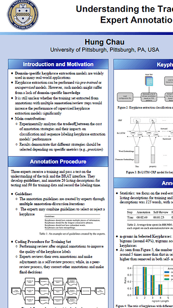 Understanding the Tradeoff between Cost and Quality of Expert Annotations for Keyphrase Extraction