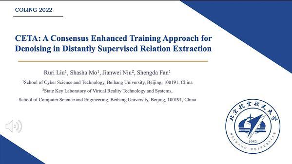 CETA: A Consensus Enhanced Training Approach for Denoising in Distantly Supervised Relation Extraction