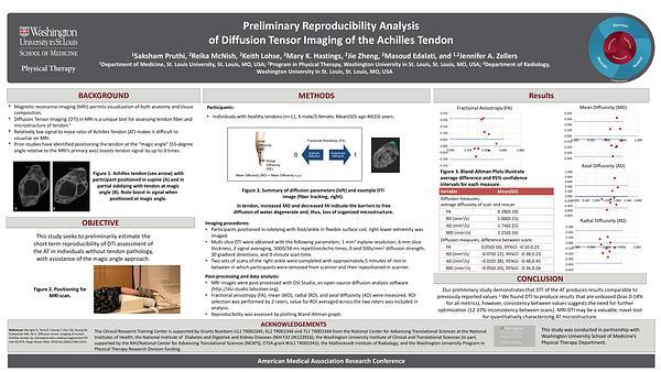 Preliminary Reproducibility Analysis of Diffusion Tensor Imaging of the Achilles Tendon