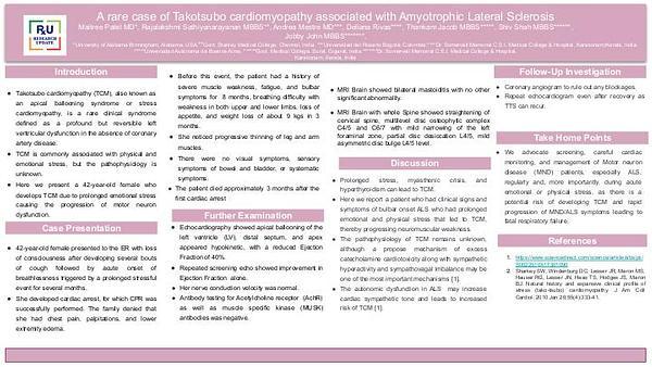 A rare case of Takotsubo cardiomyopathy associated with amyotrophic lateral sclerosis