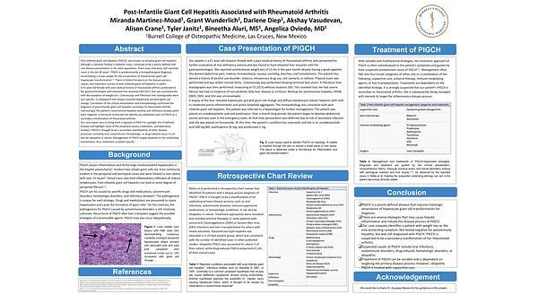 Post-Infantile Giant Cell Hepatitis Associated with Rheumatoid Arthritis