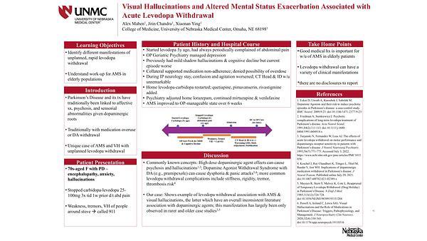 Visual Hallucinations and Altered Mental Status Exacerbation Associated with Acute Levodopa Withdrawal