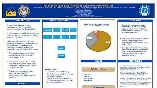 The use of biologics in the treatment of autoimmune inner ear disease