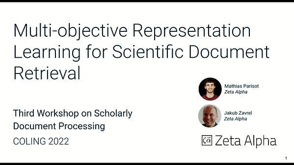 Multi-objective Representation Learning for Scientific Document Retrieval