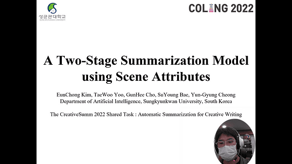 A Twe-Stage Summarization Model using Scene Attributes