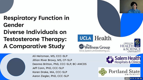 River Browy, Heitzman, Britton, Conn & Drake: Respiratory Function in Transgender and Gender Diverse Individuals on Testosterone