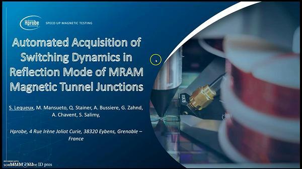 Automated Acquisition of Switching Dynamics in Reflexion Mode of MRAM Magnetic Tunnel Junctions