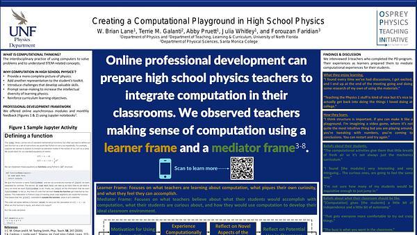 Creating a computational playground in high school physics