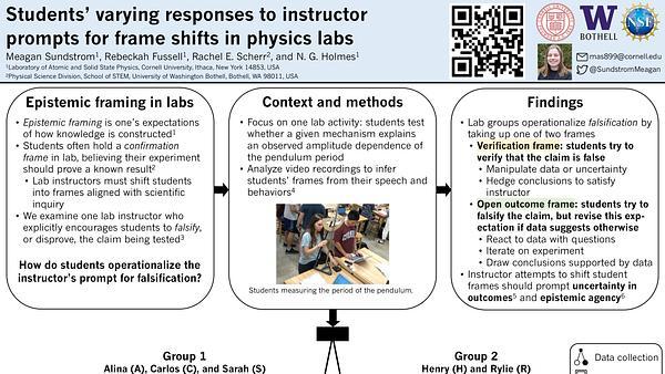 Students’ varying responses to instructor prompts for frame shifts in physics labs