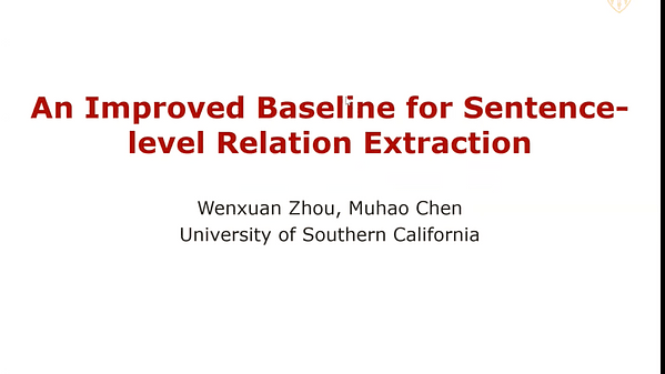 An Improved Baseline for Sentence-level Relation Extraction