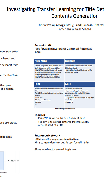 Investigating Transfer Learning for Title Detection in Table of Contents Generation