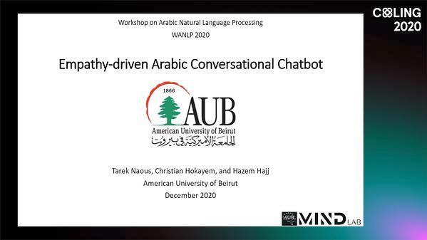 Empathy-driven Arabic Conversational Chatbot