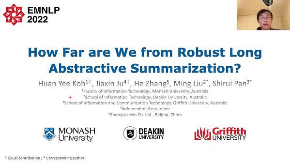 How Far are We from Robust Long Abstractive Summarization?