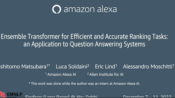 Ensemble Transformer for Efficient and Accurate Ranking Tasks: an Application to Question Answering Systems