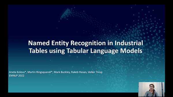 Named Entity Recognition in Industrial Tables using Tabular Language Models