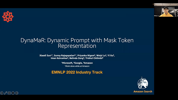 DynaMaR: Dynamic Prompt with Mask Token Representation
