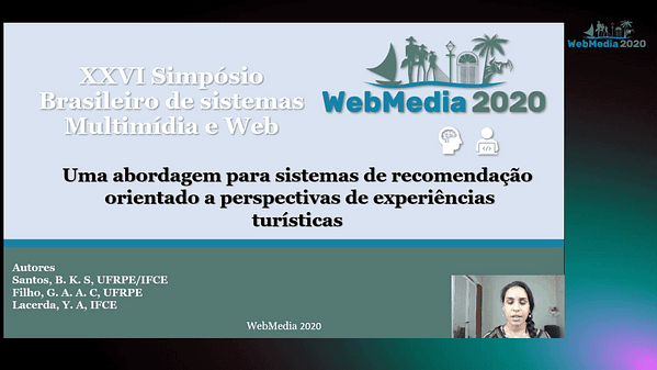 Uma abordagem para sistemas de recomendação orientado a perspectivas de experiências turísticas
