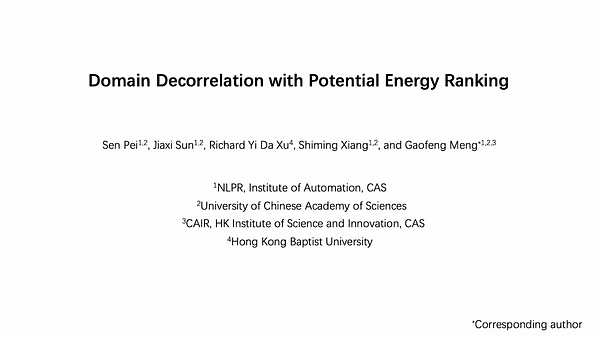 Domain Decorrelation with Potential Energy Ranking