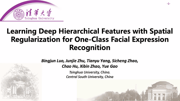 Learning Deep Hierarchical Features with Spatial Regularization for One-Class Facial Expression Recognition