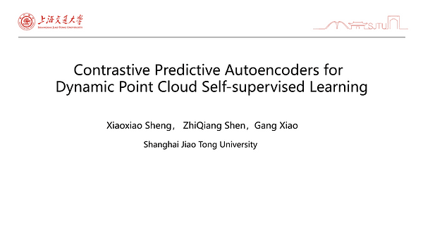 Contrastive Predictive Autoencoders for Dynamic Point Cloud Self-supervised Learning