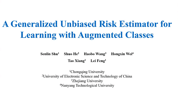 A Generalized Unbiased Risk Estimator for Learning with Augmented Classes