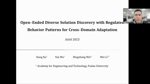 Open-Ended Diverse Solution Discovery with Regulated Behavior Patterns for Cross-Domain Adaptation