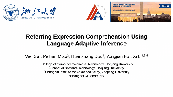 Referring Expression Comprehension Using Language Adaptive Inference