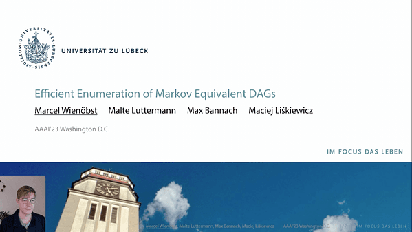 Efficient Enumeration of Markov Equivalent DAGs