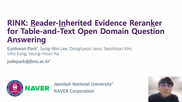 RINK: Reader-Inherited Evidence Reranker for Table-and-Text Open Domain Question Answering