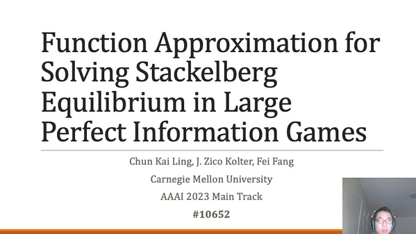 Function Approximation for Solving Stackelberg Equilibrium in Large Perfect Information Games
