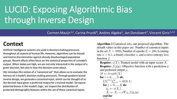 LUCID: Exposing Bias through Inverse Design